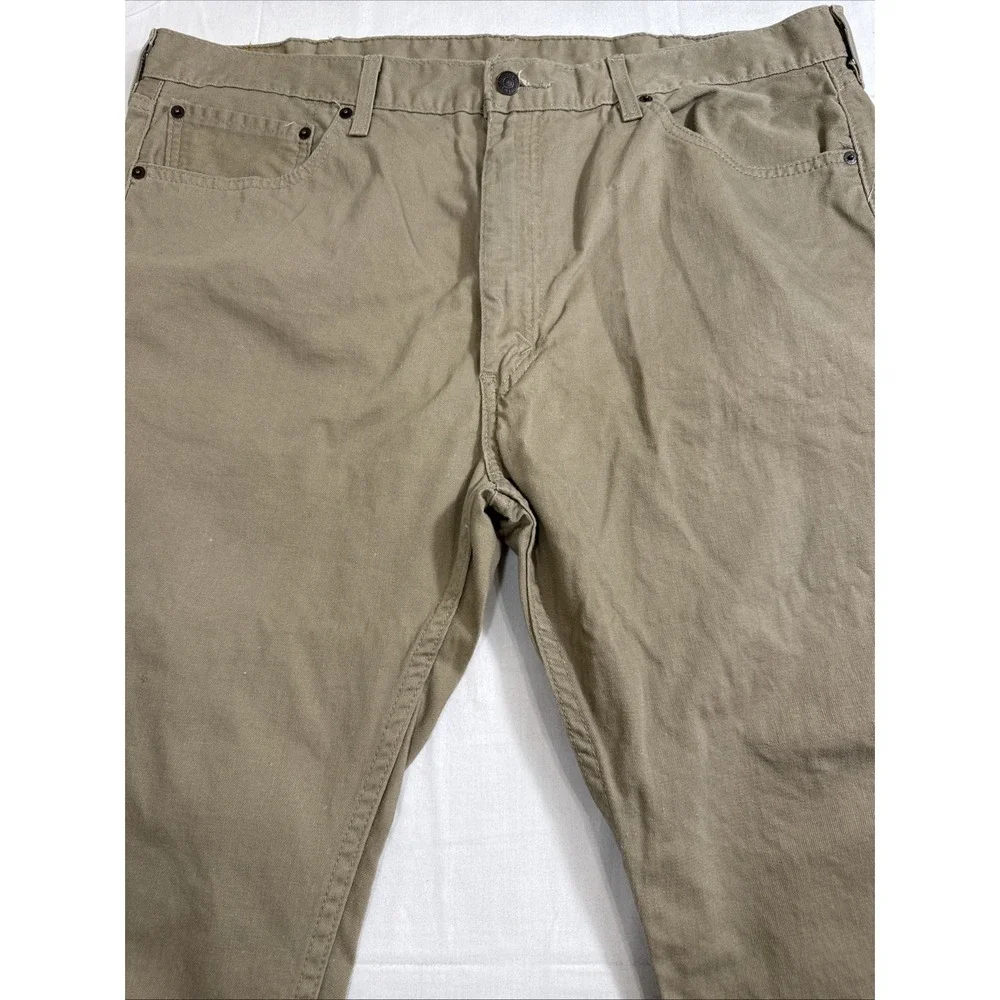 JEANS Levis 505  MENS 40X30 TAN Cotton Blend Stretch Regular Fit Denim Workwear